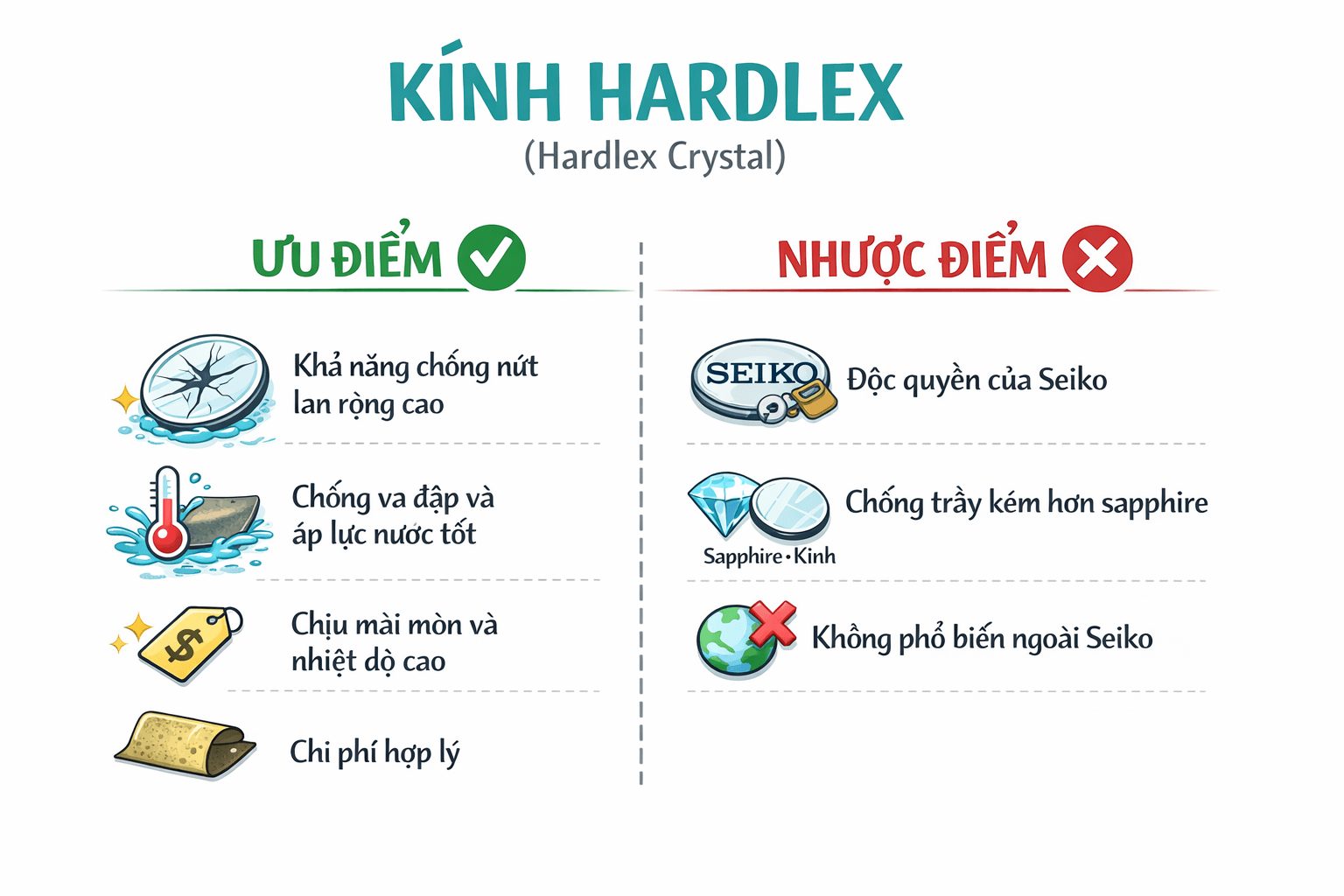 ƯU VÀ NHƯỢC ĐIỂM CỦA KÍNH HARDLEX