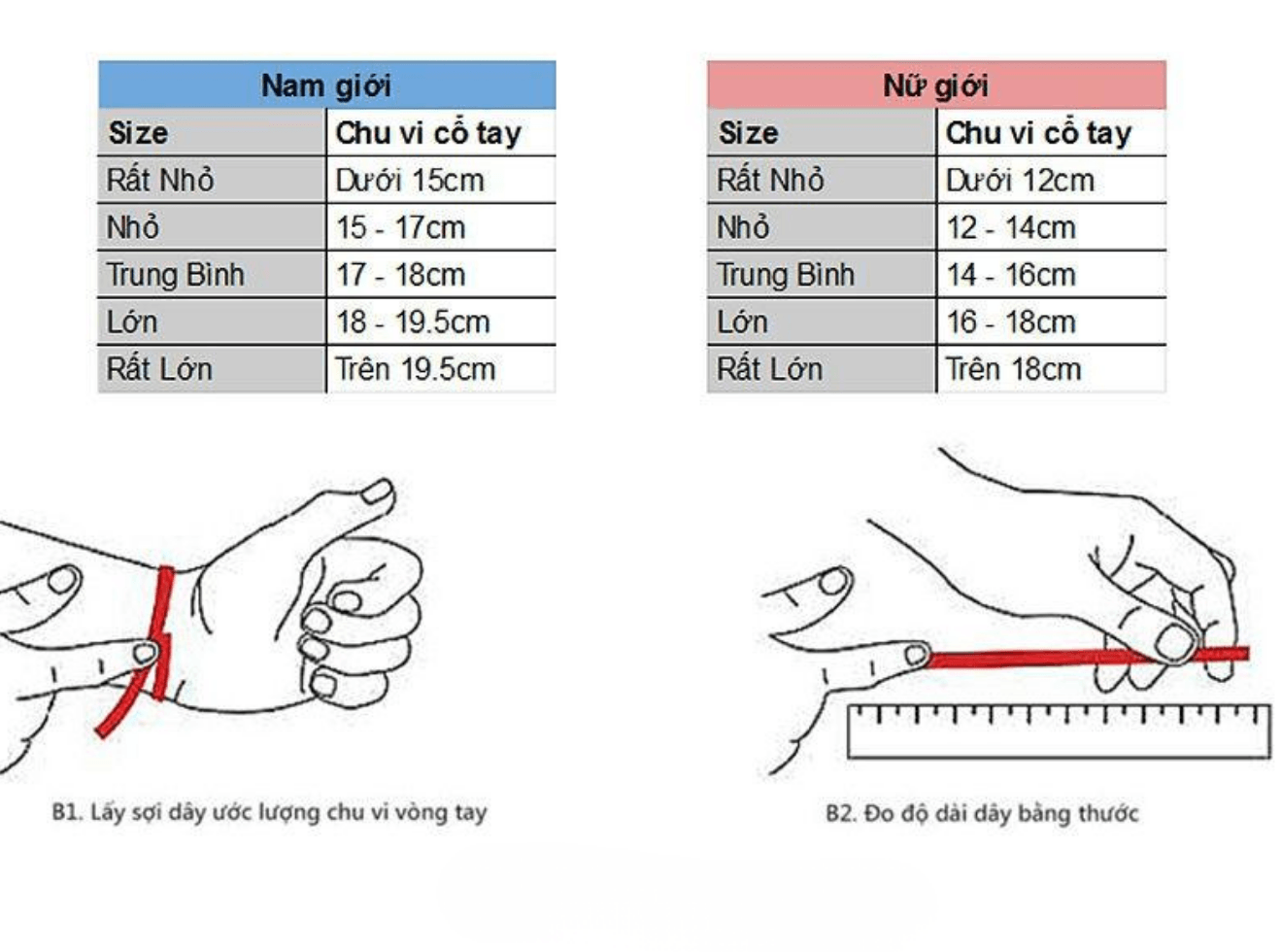 Cách đo kích thước cổ tay để chọn đồng hồ